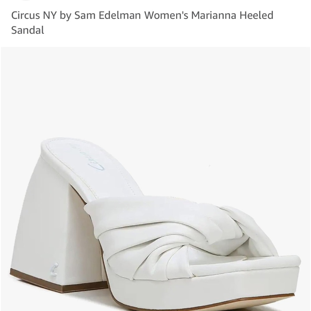 Circus by Sam Edelman "Marianna" Women's Chunky Mules White Sz 7.5M